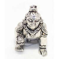 Krishna Gopal Silver Laddu Baby Narayana Lord Vishnu Idol God India Article W466